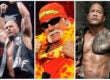 WWE legends "Stone Cold" Steve Austin, Hulk Hogan, and The Rock