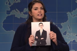 ‘SNL Weekend Update’: Claire from HR Gives Colin the Workplace Sexual Harassment Test (Video)