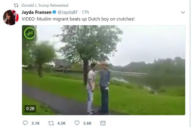 trump retweets britain first