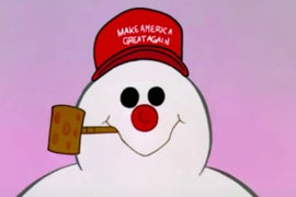 Colbert’s Frosty the Snowman Turns Awfully Racist Under New #MAGA Cap: ‘White Power!’ (Video)