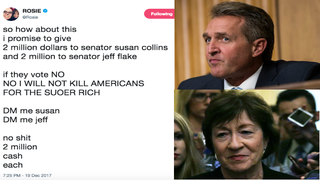 Hey, Rosie O’Donnell: It’s Illegal to Offer Cash to GOP Senators to Switch Vote on Tax Bill