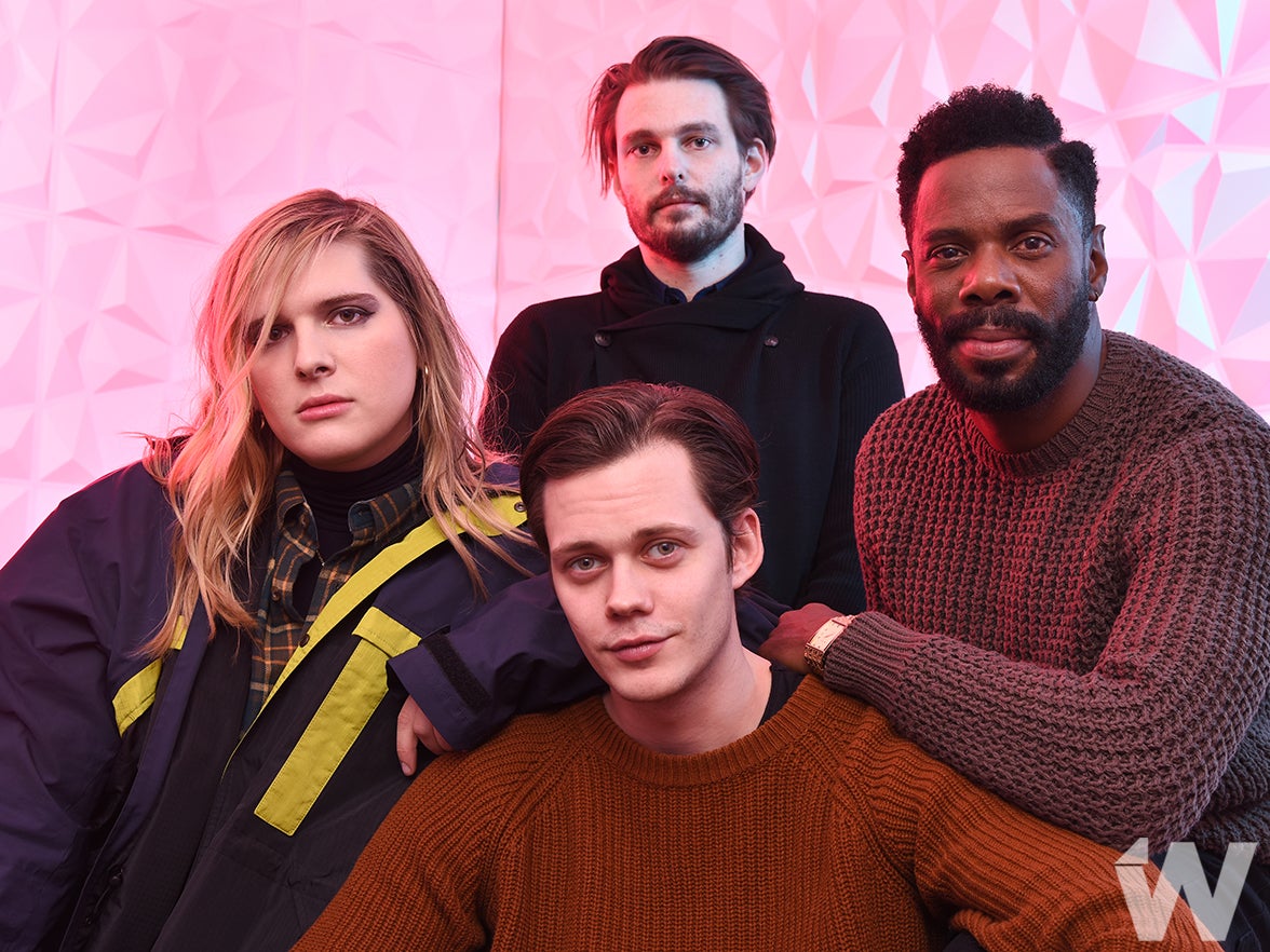 Hari Nef Sam Levinson, Coleman Damingo and Bill Skårsgard Assassination Nation Hari Nef Sam Levinson, Coleman Damingo and Bill Skårsgard Assassination Nation