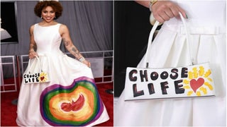 Joy Villa Makes Anti-Abortion Statement With Her Dress at the Grammys (Photo)