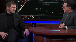 Liam Neeson Uses His Iconic Voice to Give GPS Directions on Colbert (Video)