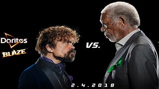 ‘Game of Thrones’ Star Peter Dinklage Stares Down Morgan Freeman in Super Bowl Ad (Video)