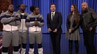 WWE’s Triple H, Stephanie McMahon and The New Day Face Off in Lip Sync Battle (Video)