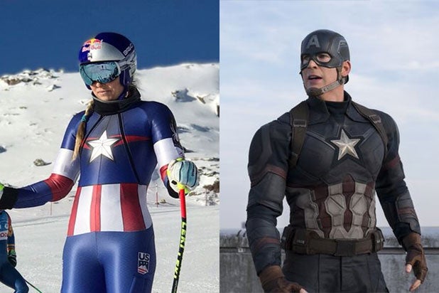 chris evans lindsey vonn captain america