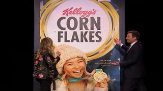 Chloe Kim Finding Out About Her Corn Flakes Box Cover Is Exactly as Adorable as You’d Think (Video)