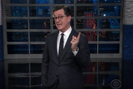 Colbert on Trump’s Claim He’d Have ‘Run In There’ During School Shooting: ‘The Part I Really Don’t Believe Is That He Can Run’ (Video)