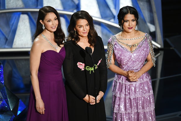 Ashley Judd, Annabella Sciorra and Salma Hayek Oscars
