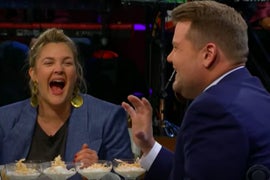 Drew Barrymore Ranks Adam Sandler, Jake Gyllenhaal, Hugh Grant to Avoid Eating Turkey Balls (Video)