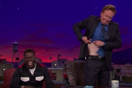 Kevin Hart Cannot Believe Conan’s Body: ‘It’s So White!’ (Video)