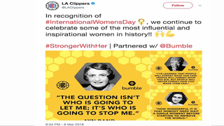 LA Clippers Bizarrely Tout Ayn Rand, Anne Frank to Promote Dating App on International Women’s Day