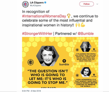 LA Clippers Bizarrely Tout Ayn Rand, Anne Frank to Promote Dating App on International Women’s Day