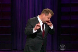 James Corden Dry Heaves While Trying to Talk About Possible Nude Trump Photos (Video)