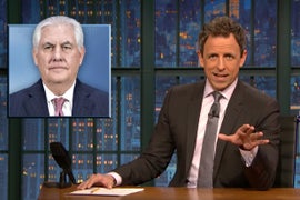 Seth Meyers: Trump Fired Tillerson Via Tweet Because He’s Scared of People Over Six Feet Tall (Video)