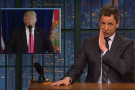 Seth Meyers: Trump Probably Saving Cybersecurity Funds for ‘Goodbye Cakes for All the People Leaving the White House’ (Video)
