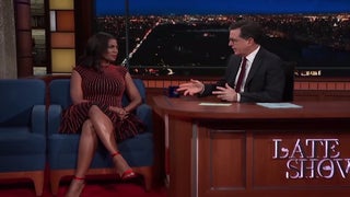 Omarosa Laughs Through 20-Minute Colbert Interview, Doesn’t ‘Regret Trying To Be a Voice of Reason’ (Video)