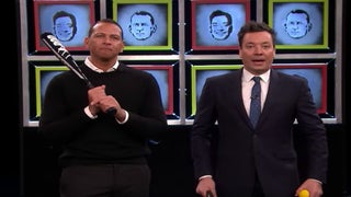 Alex Rodriguez Proves He’s Lost a Step in Jimmy Fallon’s Batting Challenge (Video)