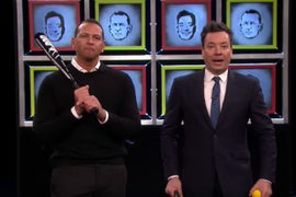 Alex Rodriguez Proves He’s Lost a Step in Jimmy Fallon’s Batting Challenge (Video)
