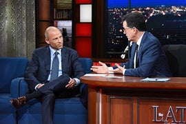 Stormy Daniels’ Lawyer Shows Colbert Receipt for $130K Wire Payment From Michael Cohen