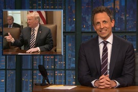 Seth Meyers: Trump ‘Sounds Like a Movie President Fighting an Alien Invasion’ When He Talks About North Korea (Video)