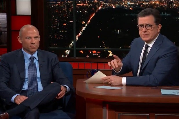 the late show stephen colbert michael avenatti