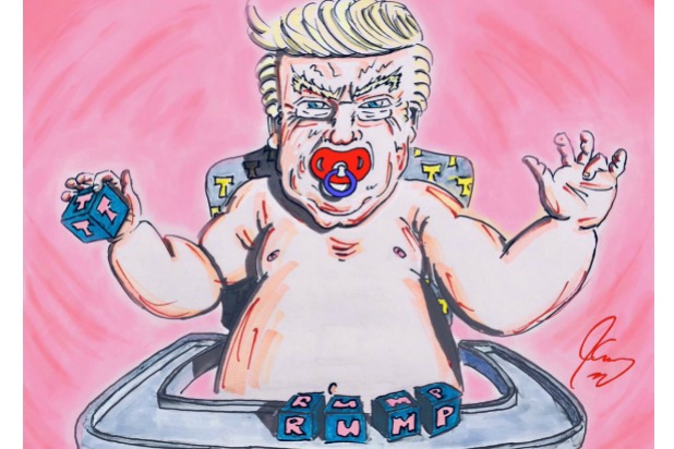 Jim Carrey artwork baby trump