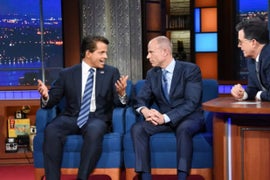 Stephen Colbert Presses Michael Avenatti, Anthony Scaramucci on Their TV-Duo Potential: ‘What Is This?’ (Video)