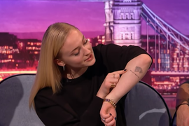 Sophie Turner Insists Her ‘Game of Thrones’ Tattoo Totally Isn’t a ‘Spoiler’ (Video)
