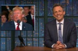 late night with seth meyers donald trump unhinge campaign rally so dumb