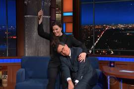 Liv Tyler Indulges Stephen Colbert’s ‘LOTR’ Fantasy – Don’t Worry, ‘It’s Safe for TV’ (Video)