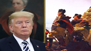 Trump Seen ‘Crossing the Swamp,’ George Washington-Style, in New Painting (Photo)