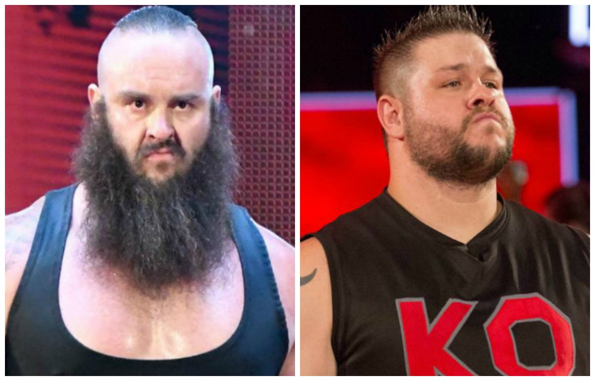 Braun Strawman Sex Videos - WWE 'Extreme Rules': Watch Braun Strowman Throw Kevin Owens Off the Top of  a Steel Cage (Video)