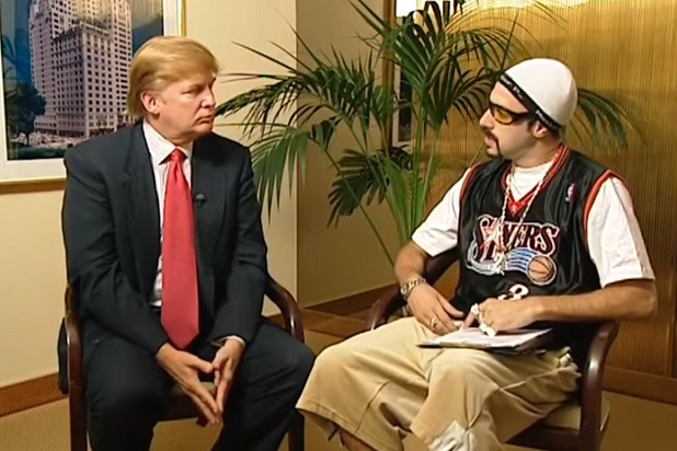 618px x 412px - That Time Sacha Baron Cohen Interviewed Donald Trump on 'Da ...