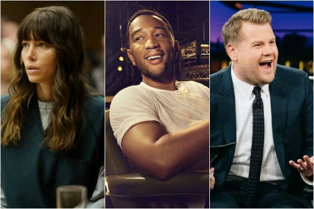 jessica biel john legend james corden - emmy nomations