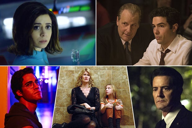 emmy predictions Clockwise from top left: "USS Callister," "The Looming Tower," "Twin Peaks," "The Tale," "The Assassination of Gianni Versace"