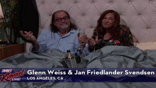 Jimmy Kimmel Interviews Couple Who Got Engaged at the Emmys – in Bed (Video)
