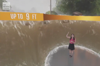 The Weather Channel #39 s Visualization of a Hurricane Storm Surge Is Mind The Weather Channel #39 s Visualization of a Hurricane Storm Surge Is Mind