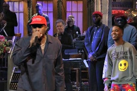 Kanye West Wears MAGA Hat During Surprise Third Performance on ‘SNL’