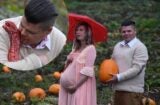 alien pumpkin patch couple chestburster