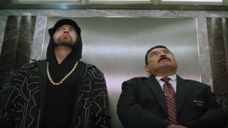 Eminem Teaches Kimmel’s Guillermo All About the Empire State Building Mid-‘Venom’ Performance (Video)