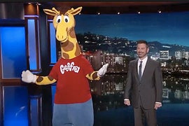 Jimmy Kimmel Scolds Geoffrey the Giraffe for Selling Drugs to Revive Toys ‘R’ Us (Video)