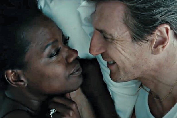 Go Honey Go Interracial - Viola Davis: Interracial Kiss With Liam Neeson in 'Widows ...