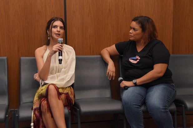 power women summit Model and activist Emily Ratajkowski (left) with Crystal Patterson power women summit Model and activist Emily Ratajkowski (left) with Crystal Patterson