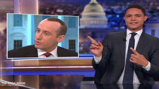 Trevor Noah Almost Has Too Much Fun Mocking Stephen Miller’s Hair (Video)