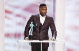 Mahershala Ali accepts Outstanding Performance by a Male Actor in a Supporting Role for ?Green Book? onstage during the 25th Annual Screen Actors Guild Awards at The Shrine Auditorium on January 27, 2019.