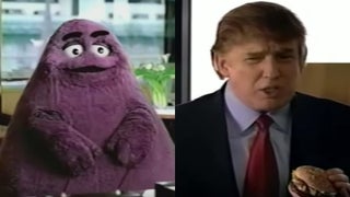Grimace Grills Trump in Stephen Colbert Recut of Classic McDonald’s Commercial (Video)