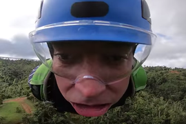 Jimmy Fallon Freaks Out Riding ‘Monster’ Zip Line in Puerto Rico: ‘Get Me Home!’ (Video)