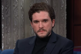 Kit Harington Struggles Not to React to Colbert’s Very Specific ‘Game of Thrones’ Ending Theories (Video)
